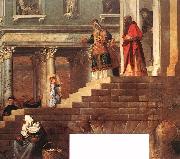 TIZIANO Vecellio Presentation of the Virgin at the Temple (detail) er oil painting artist